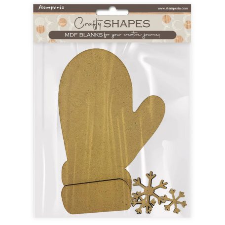 Stamperia Gloves and Snowflakes MDF alap Crafty Shapes MDF BLANKS (1 db)