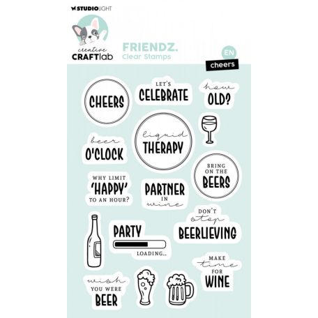 Creative Craftlab EN cheers Friendz Szilikonbélyegző CCL Clear Stamp 1 csomag