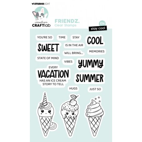 Creative Craftlab Stay cool Friendz Szilikonbélyegző CCL Clear Stamp 1 csomag