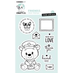  Creative Craftlab EN Made with love Friendz Szilikonbélyegző CCL Clear Stamp 1 csomag