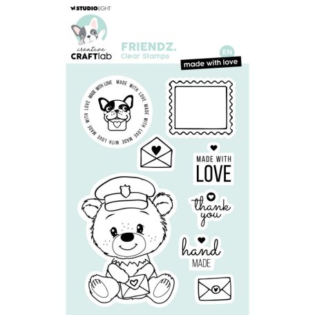 Creative Craftlab EN Made with love Friendz Szilikonbélyegző CCL Clear Stamp 1 csomag