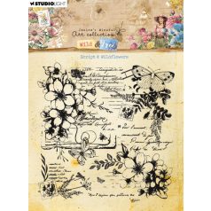   Studio Light Script & Wildflowers Wild & Free Szilikonbélyegző JMA Clear Stamp 1 csomag