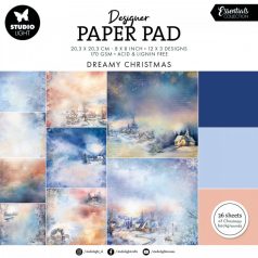   Studio Light Dreamy Christmas Essentials Papírkészlet SL Design Paper Pad 8" (20 cm) 36 lap