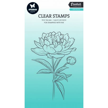 Studio Light Open peony Essentials Szilikonbélyegző SL Clear Stamp  1 csomag