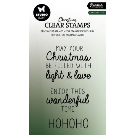 Studio Light Christmas texts Essentials Szilikonbélyegző SL Clear Stamp  1 csomag