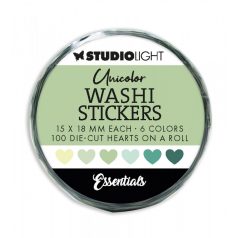   Studio Light Greens Essentials Dekortapasz szív SL Washi Die-cut Stickers 1 csomag