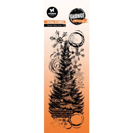 Studio Light Winter pine tree Grunge Collection Szilikonbélyegző GR Clear Stamp 1 csomag