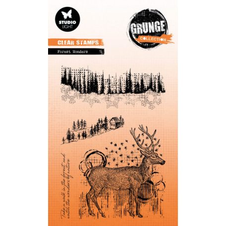 Studio Light Forest wonders Grunge Collection Szilikonbélyegző GR Clear Stamp 1 csomag