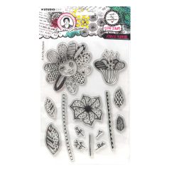   Art by Marlene Playful flowers Szilikonbélyegző ABM Clear Stamp 1 csomag