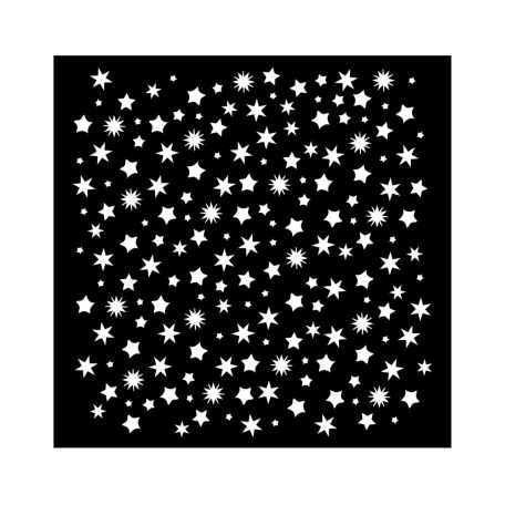 Stamperia All you need for Christmas Vastag stencil 18x18cm Classic Christmas stars pattern Thick Stencil  (1 db)