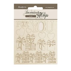   Stamperia Gear up for Christmas Chipboard 14x14 cm For You Decorative Chips (1 ív)