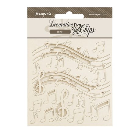 Stamperia The Nutcracker Chipboard 14x14 cm Music Decorative Chips (1 ív)