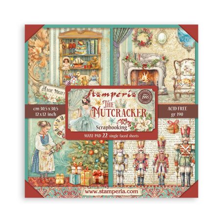 Stamperia The Nutcracker Papírkészlet 12" (30 cm) Single Face Maxi Paper Pack (22 ív)