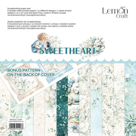 LemonCraft Scrapbook papírkészlet 12" (30 cm) - Sweetheart - Scrapbooking Paper Pad (1 csomag)