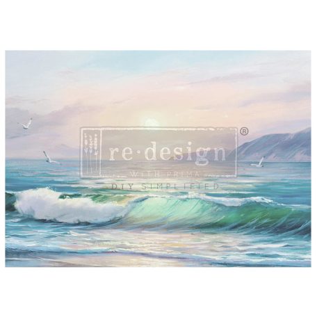 Redesign with Prima Tranquil Tides Decoupage papír A1 Decoupage Fiber (1 db)