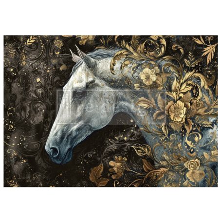 Redesign with Prima Majestic Gallop Decoupage papír A1 Decoupage Fiber (1 db)