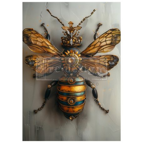 Redesign with Prima Gearspring Honeybee Decoupage papír A1 Decoupage Fiber (1 db)