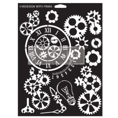   Redesign with Prima GearWorks Dekor Stencil 9"x12" Decor Stencils (1 db)