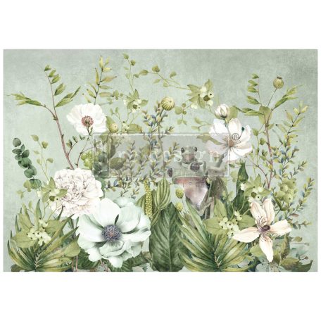 Redesign with Prima Froggy Meadow Greens Decoupage papír A1 Decoupage Fiber (1 db)