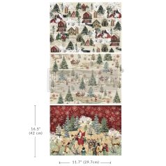   Redesign with Prima Whimsical Woodland Decoupage papír 11"X16" (30x42cm) Tissue Paper (3 db)