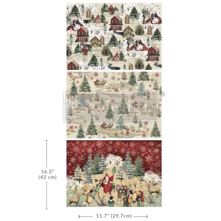 Redesign with Prima Whimsical Woodland Decoupage papír 11"X16" (30x42cm) Tissue Paper (3 db)