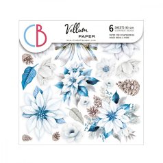   Ciao Bella Elegance of Blue Vellum kivágóív készlet 6" (15 cm) Vellum Fussy Cut (6 ív)