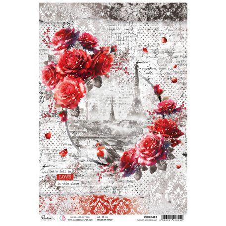 Ciao Bella Paris Je t'aime Rizspapír A4 Parisian Wonderland Rice Paper (1 ív)