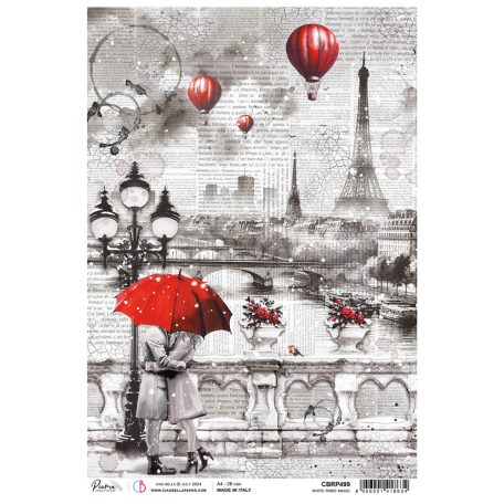 Ciao Bella Paris Je t'aime Rizspapír A4 White Magic Paris Rice Paper (1 ív)