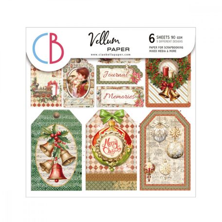 Ciao Bella The Nutcracker Vellum kivágóív készlet 6" (15 cm) Vellum Fussy Cut (6 ív)