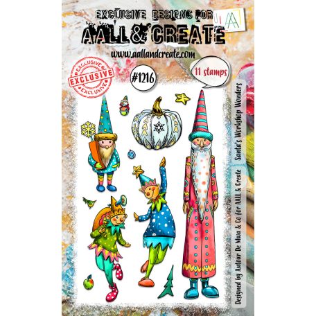 AALL & CREATE Szilikonbélyegző A6 - Santa's Workshop Wonder - Stamp Set (1 db)