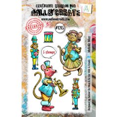   AALL & CREATE Szilikonbélyegző A7 - Melodic Mice - Stamp Set (1 db)