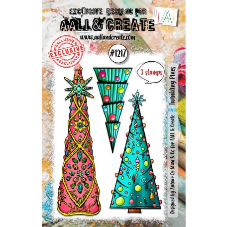 AALL & CREATE Szilikonbélyegző A7 - Twinkling Pines - Stamp Set (1 db)