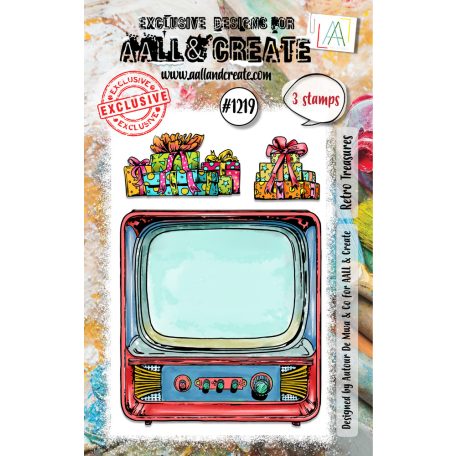 AALL & CREATE Szilikonbélyegző A7 - Retro Treasures - Stamp Set (1 db)