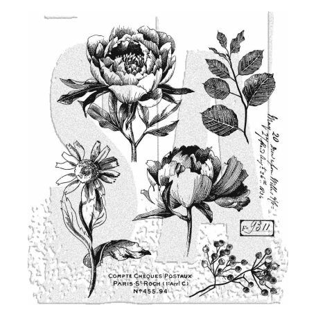 Stampers Anonymous French Garden Tim Holtz Gumibélyegző Cling Stamps (1 csomag)