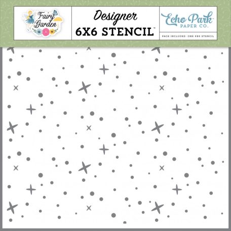 Echo Park Fairy Garden Greenery Stencil 6" (15 cm) Designer Stencil (1 db)