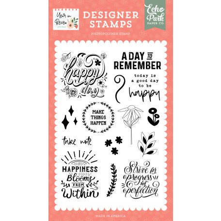 Echo Park Year In Review Make Things Happen Szilikonbélyegző Clear Stamps (1 db)