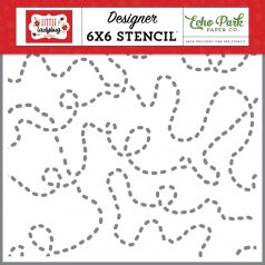   Echo Park Little Ladybug Ladybug Trails Stencil 6" (15 cm) Designer Stencil (1 db)