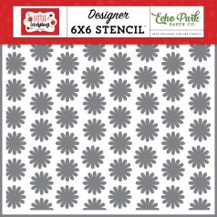   Echo Park Little Ladybug Daisy Days Stencil 6" (15 cm) Designer Stencil (1 db)