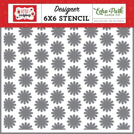 Echo Park Little Ladybug Daisy Days Stencil 6" (15 cm) Designer Stencil (1 db)