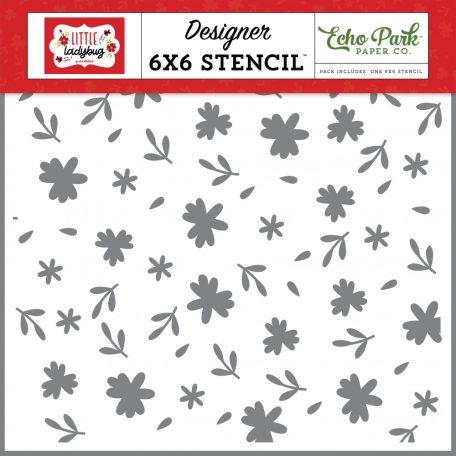 Echo Park Little Ladybug Gorgeous Garden Stencil 6" (15 cm) Designer Stencil (1 db)