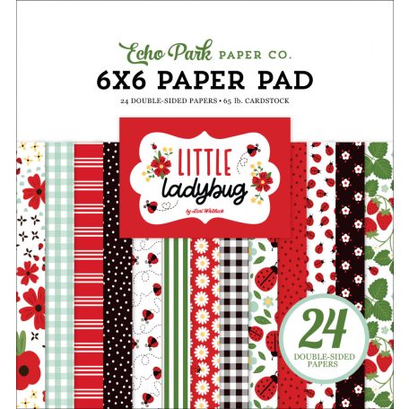 Echo Park Little Ladybug Scrapbook papírkészlet 6" (15 cm) Paper Pack (24 lap)