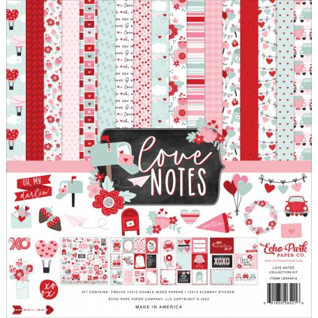 Echo Park Love Notes Scrapbook papírkészlet 12" (30 cm) Collection Kit (1 csomag)