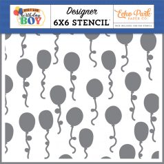   Echo Park Make A Wish Birthday Boy Birthday Bash Balloons Stencil 6" (15 cm) Designer Stencil (1 db)