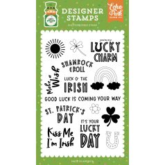   Echo Park Happy St. Patrick's Day Good Luck Coming Your Way Szilikonbélyegző Clear Stamps (1 db)