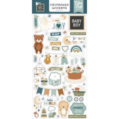   Echo Park Special Delivery Baby Boy Chipboard 6"X12" Chipboard Accents (1 ív)