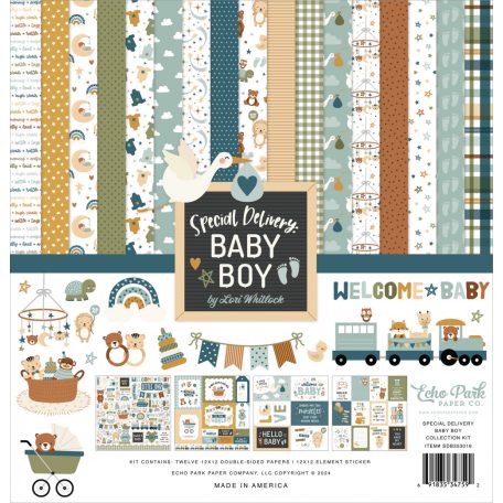 Echo Park Special Delivery Baby Boy Papírkészlet 12" (30 cm) Collection Kit (1 csomag)