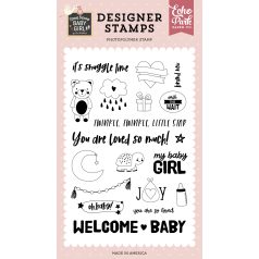   Echo Park Special Delivery Baby Girl Oh Baby Girl Szilikonbélyegző Clear Stamps (1 db)