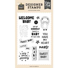   Echo Park Special Delivery Baby Baby Blocks Szilikonbélyegző Clear Stamps (1 db)