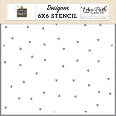   Echo Park Special Delivery Baby Tiny Triangles Stencil 6" (15 cm) Designer Stencil (1 db)