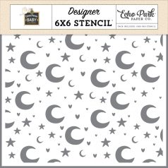   Echo Park Special Delivery Baby My Moon And Stars Stencil 6" (15 cm) Designer Stencil (1 db)